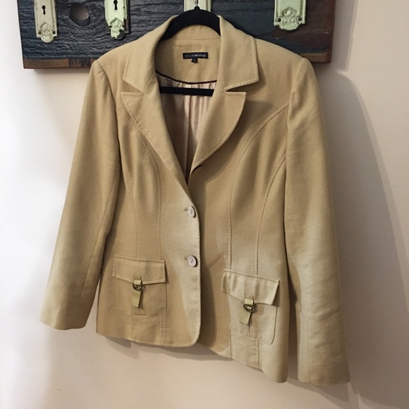 Studio Petites Vintage Camel Coloured Linen Blazer - Picture 9 of 13